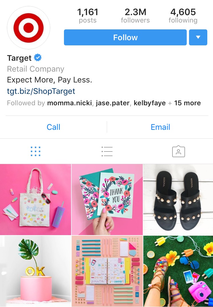 target instagram
